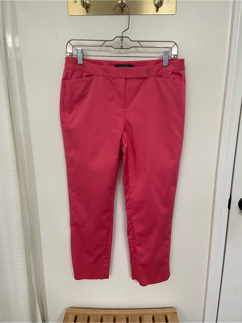 Brooks Brothers Pink Cropped Pants Size 4 Preppy Stretch